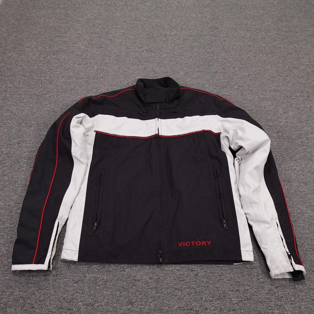 Victory Motorcycles Jacket Mens Medium Black Thermolite Full Zip Riding